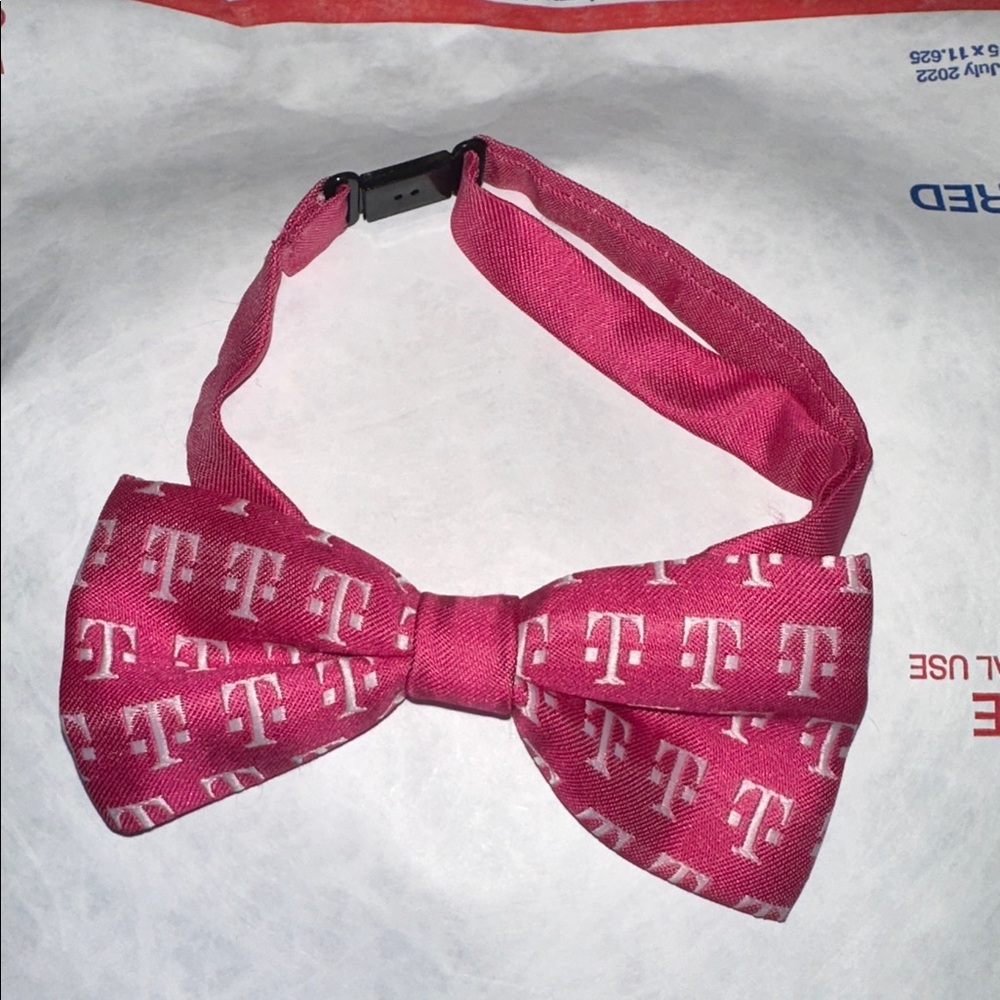 T-Mobile Logo Adjustable Pink Bow Tie | Unisex Promotional Accessory